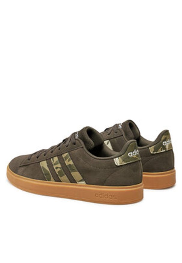 Adidas - adidas Sneakersy Grand Court 2.0 IH7768 Brązowy. Kolor: brązowy. Materiał: skóra