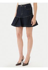 Morgan Spódnica jeansowa 261-JSOUBIA Granatowy Regular Fit. Kolor: niebieski. Materiał: bawełna #1