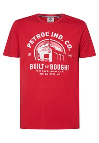 Petrol Industries T-Shirt M-1030-TSR633 Czerwony Regular Fit. Kolor: czerwony