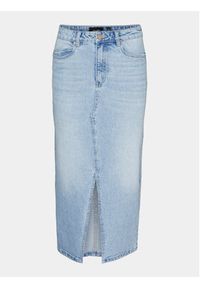 Vero Moda Spódnica jeansowa Veri 10295731 Niebieski Regular Fit. Kolor: niebieski. Materiał: bawełna #6