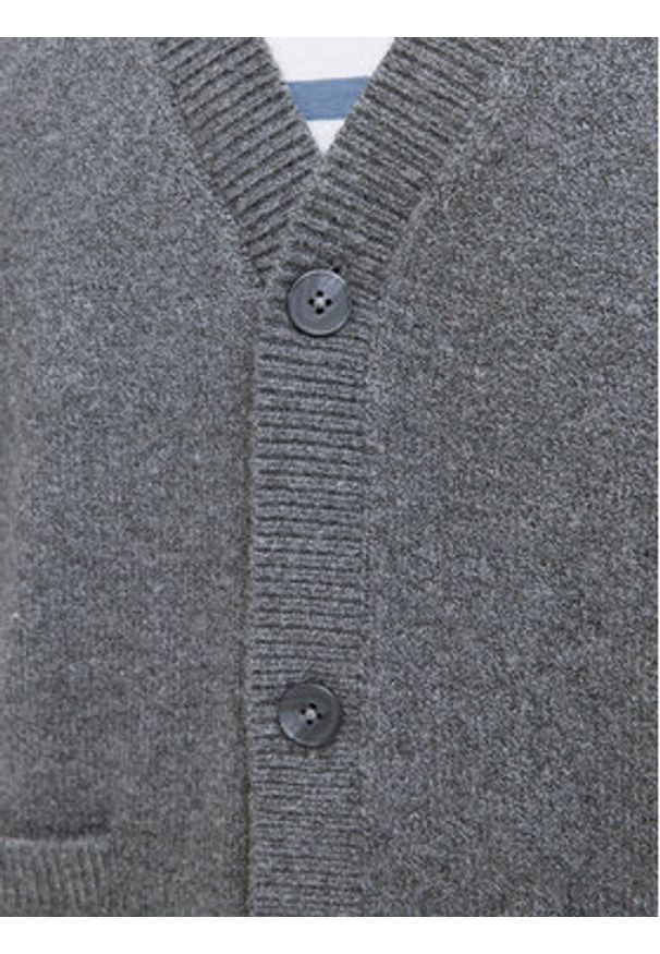Jack & Jones Kardigan Norrebro 12282732 Szary Loose Fit. Kolor: szary. Materiał: bawełna