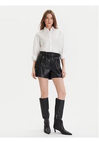 Morgan Szorty z imitacji skóry 242-SHOANE Czarny Slim Fit. Kolor: czarny. Materiał: skóra #5