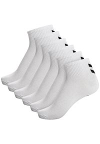 Hummel Skarpetki ZESTAW 6-Pack Z SZEWRONAMI MID CUT. Kolor: biały
