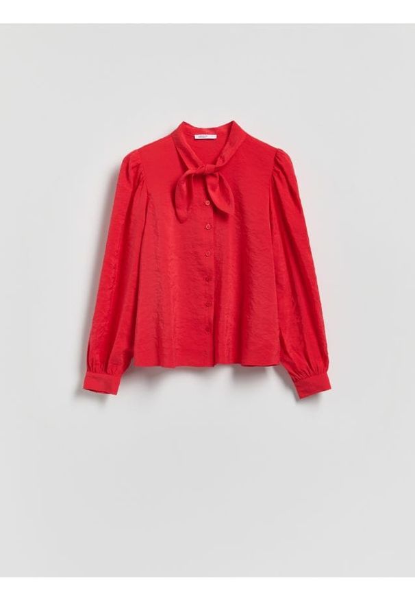 Reserved - Koszula z modalem - czerwony. Kolor: czerwony. Materiał: tkanina