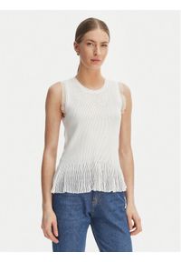 Rinascimento Bluzka CFM0012241003 Biały Slim Fit. Kolor: biały. Materiał: syntetyk #1