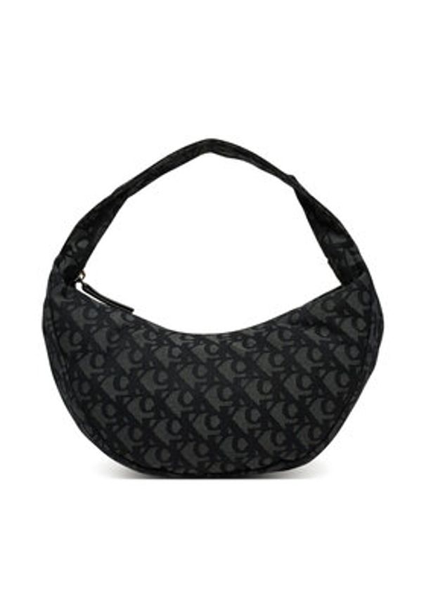 Calvin Klein Torebka Ckj Monogram Pinched Medium Shou LV04F3206G Czarny. Kolor: czarny