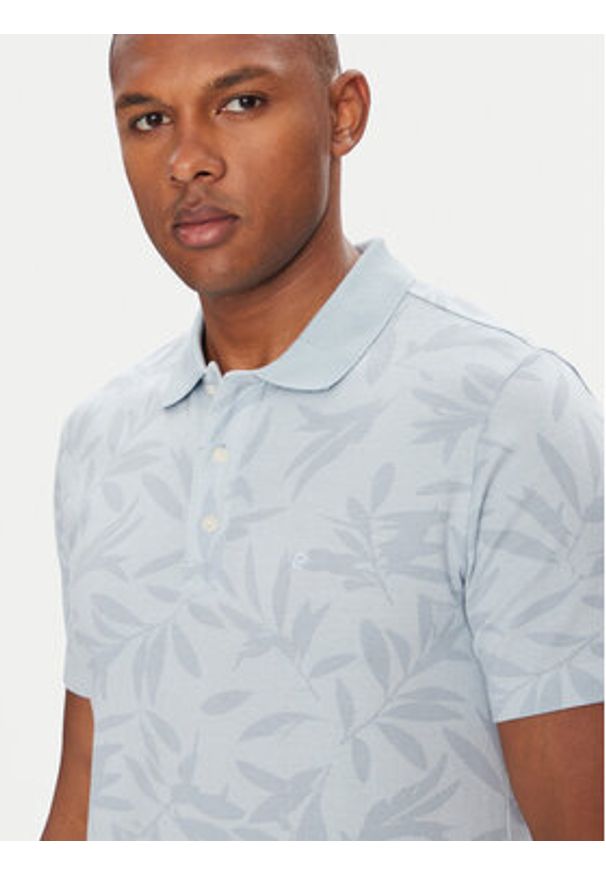 Pierre Cardin Polo C5 21434.2117 Błękitny Regular Fit. Typ kołnierza: polo. Kolor: niebieski. Materiał: bawełna