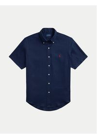Polo Ralph Lauren Koszula 710968912001 Granatowy Custom Fit. Typ kołnierza: polo. Kolor: niebieski. Materiał: len #4