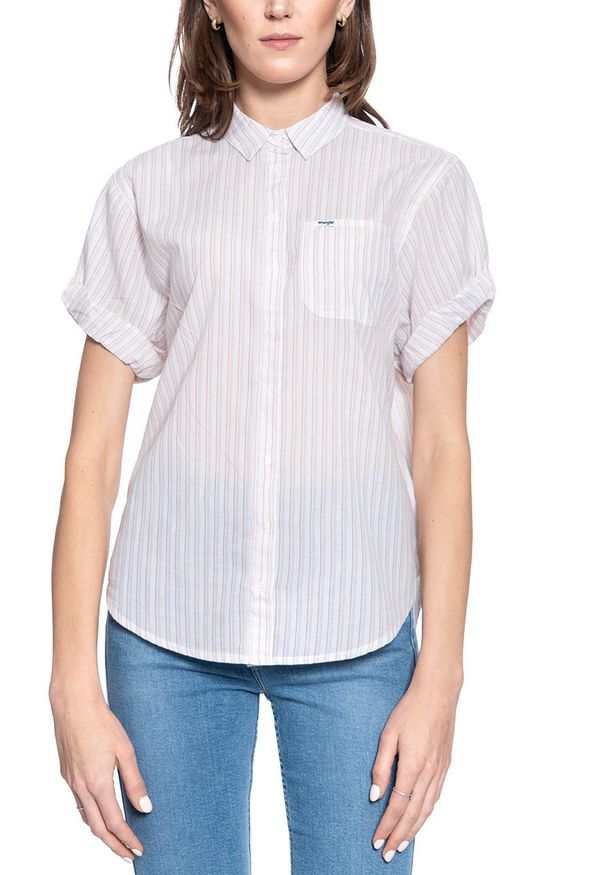 Wrangler - DAMSKA KOSZULA MATERIAŁOWA WRANGLER SUMMER SHIRT LAVENDAR HAZE W5R71YP14 112130319. Materiał: materiał