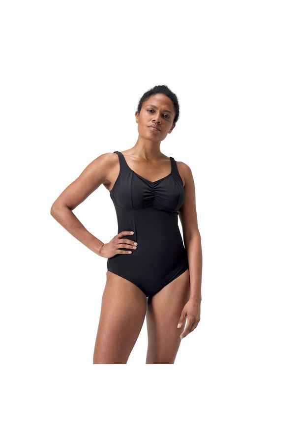 Strój kąpielowy na basen damski Speedo Shaping AquaNite. Kolor: czarny. Materiał: lycra, nylon