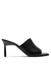 Calvin Klein Klapki Heel Mule 70 Lth HW0HW01948 Czarny. Kolor: czarny. Materiał: skóra