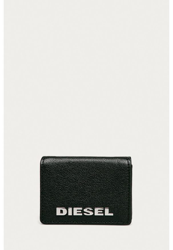 Diesel Portfel skórzany damski kolor czarny. Kolor: czarny. Materiał: skóra