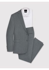 Pako Lorente - PAKO LORENTE – Szare gładkie spodnie garniturowe. Kolor: szary. Materiał: poliester, wiskoza, elastan. Wzór: gładki #4