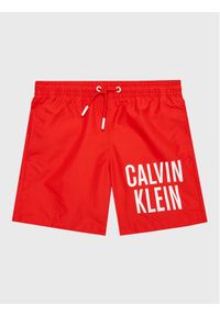 Calvin Klein Swimwear Szorty kąpielowe Medium KV0KV00021 Czerwony Regular Fit. Kolor: czerwony. Materiał: syntetyk #1