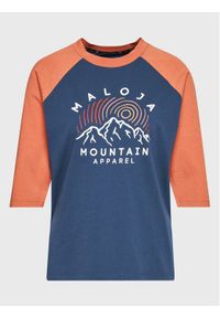 Maloja Bluzka Cortem 34408-1-8581 Granatowy Regular Fit. Kolor: niebieski. Materiał: bawełna