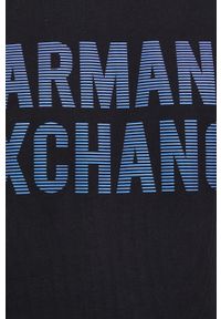 Armani Exchange Bluza 6KZMGR.ZJ8CZ męska kolor czarny z nadrukiem. Okazja: na co dzień. Kolor: czarny. Materiał: dzianina. Wzór: nadruk. Styl: casual #3