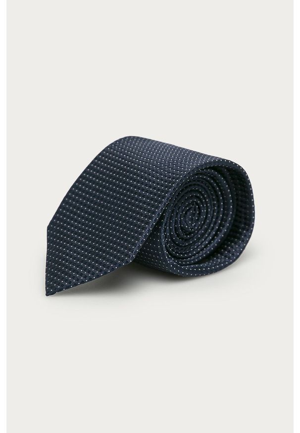 Strellson - Krawat. Kolor: niebieski. Materiał: tkanina, jedwab