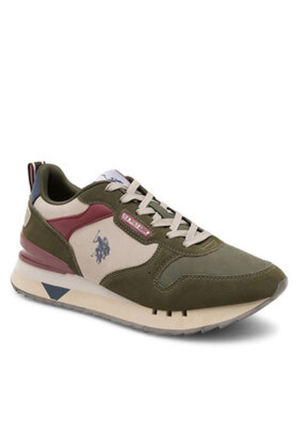 U.S. Polo Assn. Sneakersy BUZZY001M/CNU1 Khaki. Kolor: brązowy. Materiał: materiał