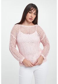 Joseph Ribkoff - Sweter damski ażurowy z cekinami JOSEPH RIBKOFF. Wzór: ażurowy #1