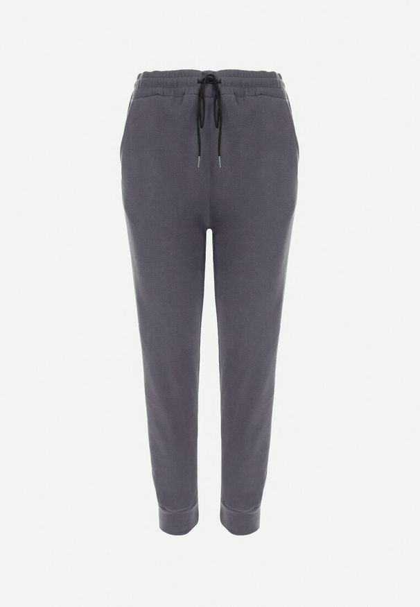 Born2be - Szare Spodnie Dresowe z Gumką w Pasie Shimbi. Kolor: szary. Materiał: dresówka. Długość: długie