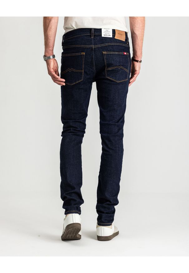 Mustang - Męskie Spodnie Jeansowe MUSTANG Frisco Skinny Denim Blue 1016417 5000 940