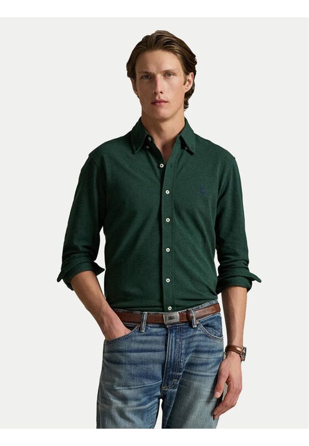 Polo Ralph Lauren Koszula 710654408082 Zielony Regular Fit. Typ kołnierza: polo. Kolor: zielony. Materiał: bawełna