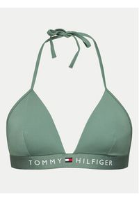 TOMMY HILFIGER - Tommy Hilfiger Góra od bikini UW0UW04109 Zielony. Kolor: zielony. Materiał: syntetyk #4