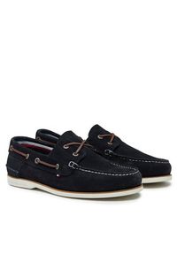 TOMMY HILFIGER - Tommy Hilfiger Półbuty Th Boat Shoe Core Suede FM0FM05387 Granatowy. Kolor: niebieski. Materiał: skóra, zamsz #5