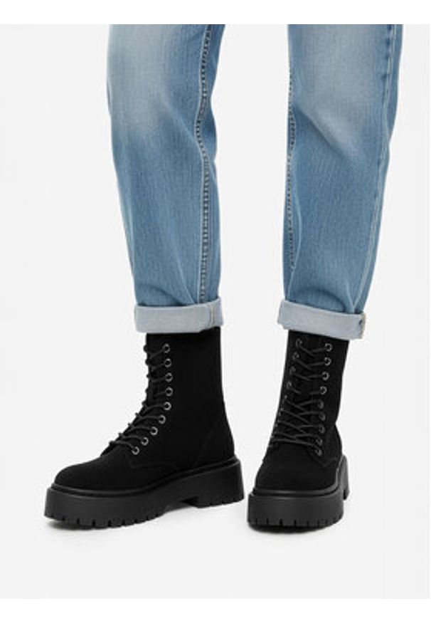 DeeZee Trzewiki CEO-HY13123-1 Czarny. Kolor: czarny. Materiał: materiał