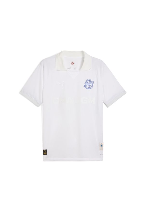 Puma - Męska koszulka Olympique Marsylia 125th Anniversary PUMA White. Kolor: biały. Sezon: lato. Sport: piłka nożna