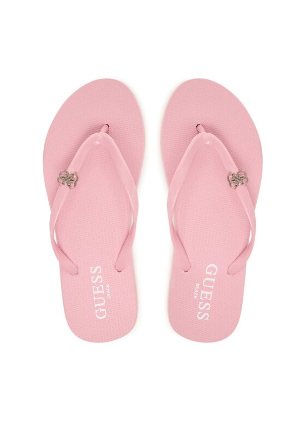 Guess Japonki E6GZ14 BB00F Różowy jasny. Kolor: różowy. Materiał: syntetyk