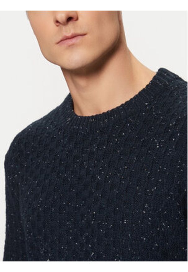 Tom Tailor Sweter 1044537 Granatowy Regular Fit. Kolor: niebieski. Materiał: syntetyk