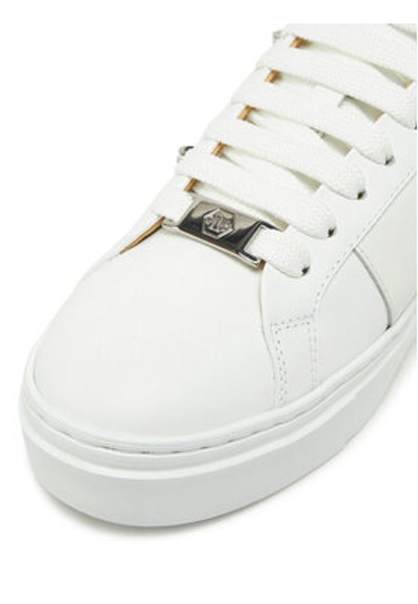 Philipp Plein - PHILIPP PLEIN Sneakersy SAES USC0732 PLE005 Biały. Kolor: biały. Materiał: skóra