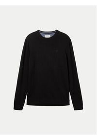 Tom Tailor Sweter 1038426 Czarny Regular Fit. Kolor: czarny. Materiał: bawełna #3