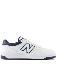 Buty New Balance BB480LWN - białe. Kolor: biały. Materiał: skóra. Szerokość cholewki: normalna. Sport: koszykówka #1