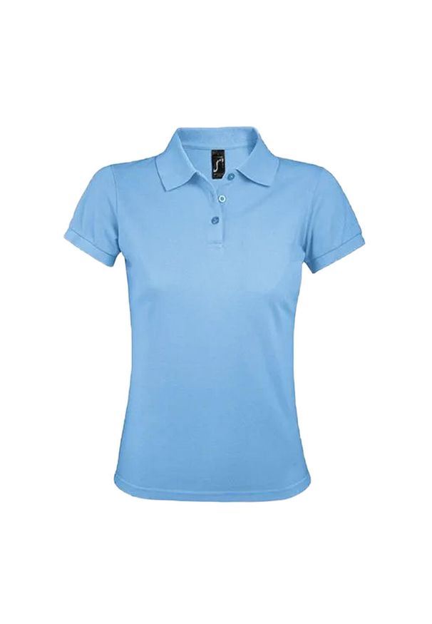 SOL'S - Damska Koszulka Polo Prime. Typ kołnierza: polo. Kolor: niebieski