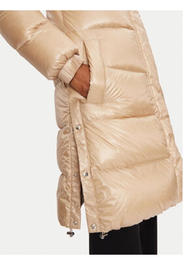 Woolrich Kurtka puchowa Aliquippa Long CFWWOU0926FRUT3085 Beżowy Regular Fit. Kolor: beżowy. Materiał: syntetyk