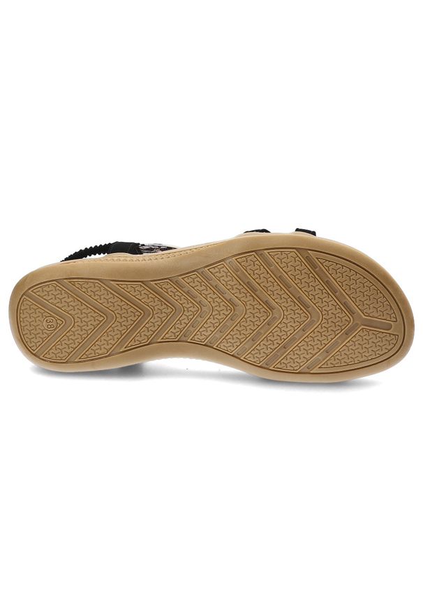 Czarne Sandały Artiker Stylowe Płaskie Obuwie Damskie. Kolor: czarny. Sezon: lato. Styl: elegancki