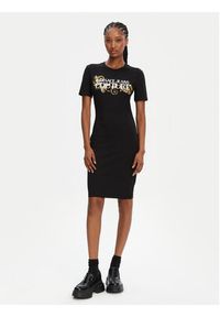 Versace Jeans Couture Sukienka codzienna 78HAOC06 Czarny Slim Fit. Okazja: na co dzień. Kolor: czarny. Materiał: bawełna. Typ sukienki: proste. Styl: casual