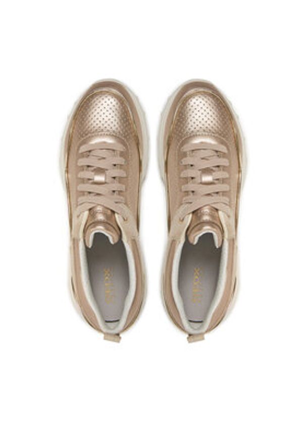 Geox Sneakersy D Alleniee D35LPB 0AJ22 C2012 Złoty. Kolor: złoty. Materiał: skóra