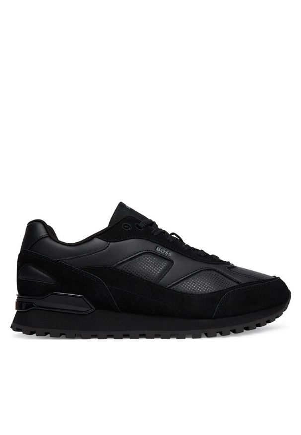 BOSS Sneakersy Parkour-L 50568929 Czarny. Kolor: czarny. Materiał: skóra, zamsz