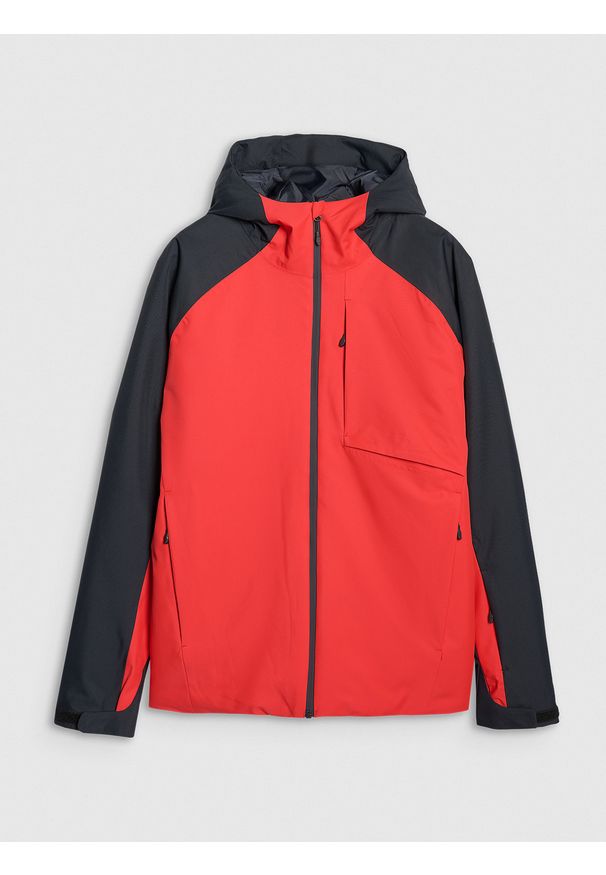 4f - 4F Kurtka narciarska membrana 5000 męska - czerwona XXL. Okazja: na co dzień. Typ kołnierza: kaptur. Kolor: czerwony. Materiał: poliester, dzianina, materiał, tkanina. Sezon: zima. Styl: klasyczny, casual, sportowy