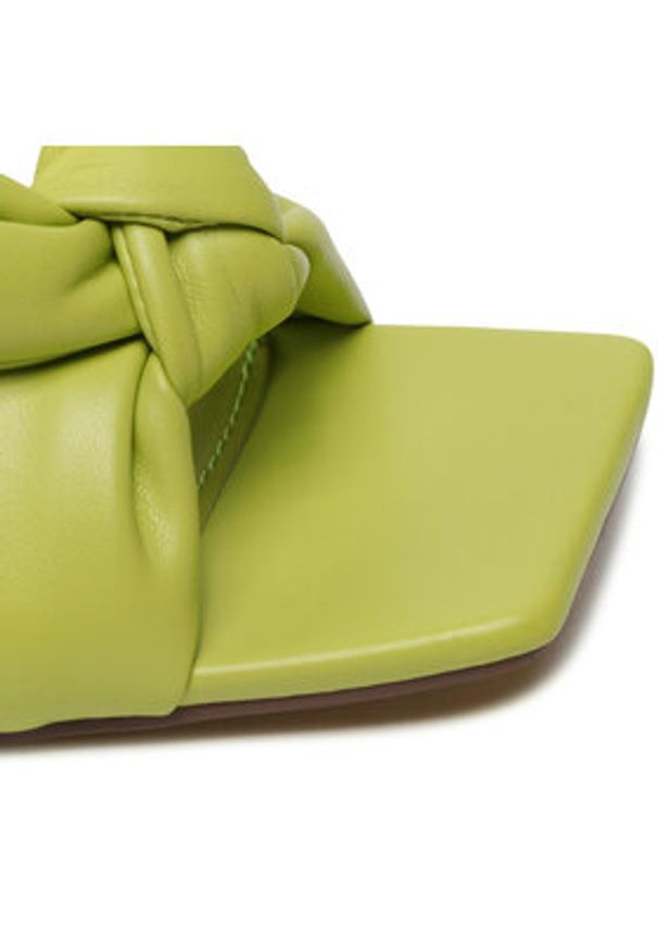 DeeZee Klapki LS5685-05 Zielony. Kolor: zielony. Materiał: skóra