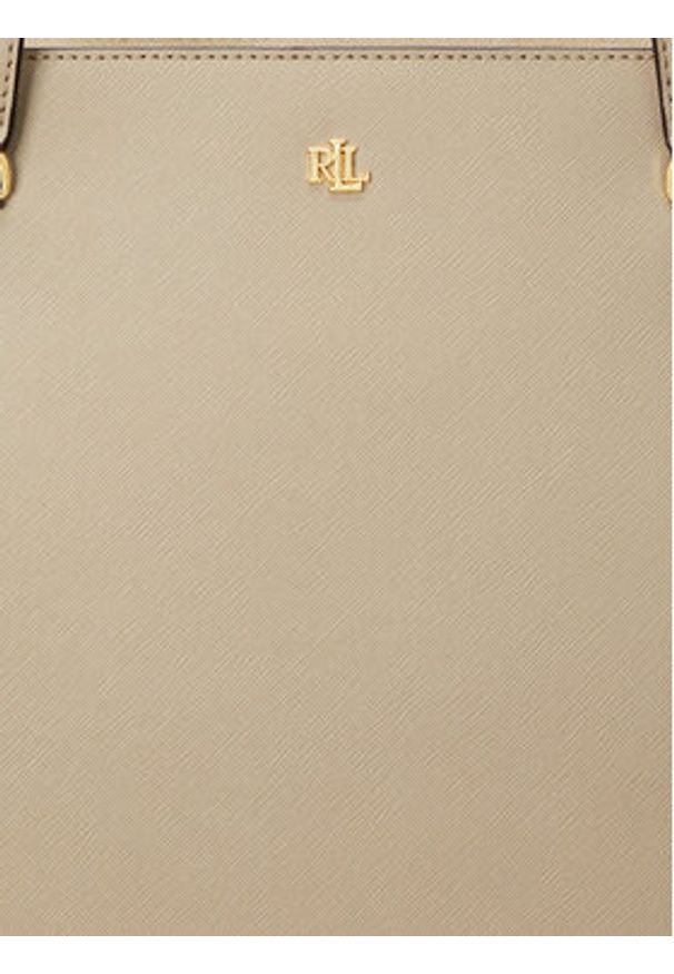 Lauren Ralph Lauren - LAUREN RALPH LAUREN Torebka 431924351004 Beżowy. Kolor: beżowy. Materiał: skórzane