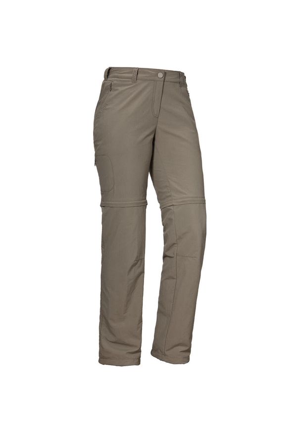 SCHÖFFEL - Spodnie trekkingowe damskie Schöffel Santa Fe Zip Off. Kolor: brązowy. Materiał: nylon. Sport: turystyka piesza