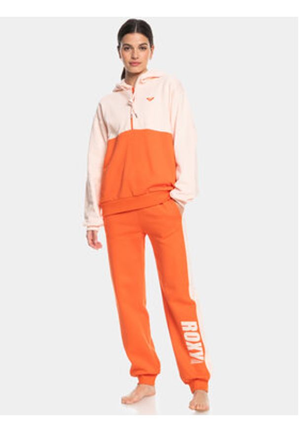 Roxy Bluza Ess Nrj Cbk Hoo Otlr ERJFT04673 Écru Regular Fit. Materiał: bawełna
