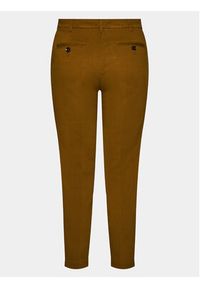 Sisley Chinosy 48M855BK7 Brązowy Slim Fit. Kolor: brązowy. Materiał: bawełna #4