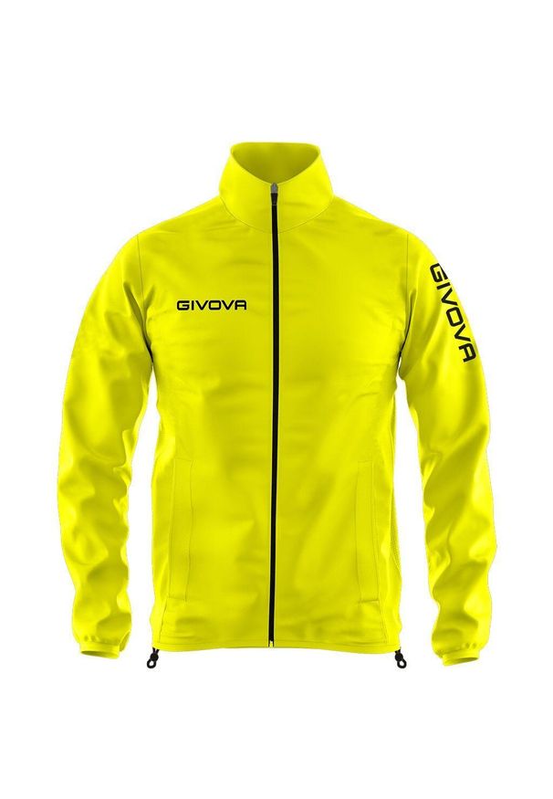 Kurtka wodoodporna Givova. Kolor: żółty. Materiał: mesh, poliester, nylon. Sport: piłka nożna