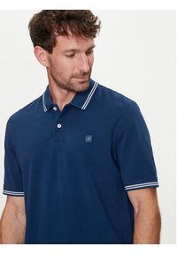 Bugatti Polo 8150 55001A Niebieski Slim Fit. Typ kołnierza: polo. Kolor: niebieski. Materiał: bawełna