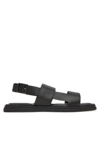 Calvin Klein Sandały Back Strap W/ Buckle HM0HM01736 Czarny. Kolor: czarny. Materiał: skóra